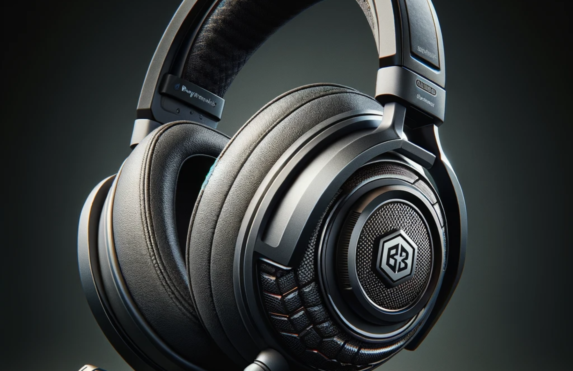 Hyper-realistic image of the Beyerdynamic DT 900 Pro X gaming headset, featuring its sleek, professional design with a focus on the high-quality texture of the materials, comfortable ear cups, and the iconic Beyerdynamic branding.